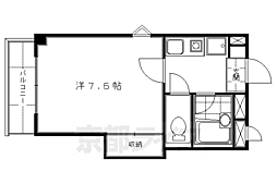 フォーブル深草 1Kの間取図画像
