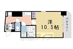 リーガル京都河原町五条 1Kの間取図画像