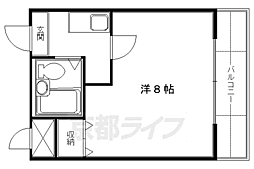 エースイン向島 1Kの間取図画像