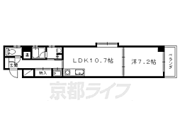アヴィ四条 1LDKの間取図画像