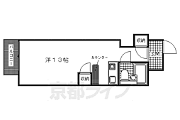 グランドール・ヤギ 1Kの間取図画像
