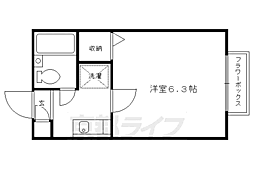 リバティコート 1Kの間取図画像