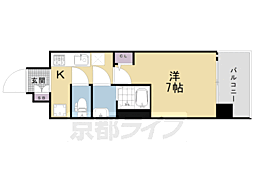 京都市南区東九条南石田町マンション 1Kの間取図画像