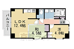 パインフィールド七条 2LDKの間取図画像