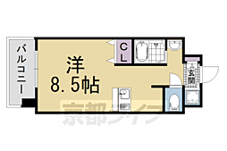 プレサンス京都烏丸NEXT 1Kの間取図画像