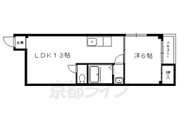 アズビル 1LDKの間取図画像