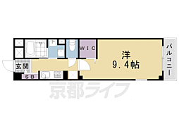 フェリーチェポネンテ 1Kの間取図画像