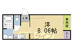 MESA VERDE  京都五条 1Kの間取図画像