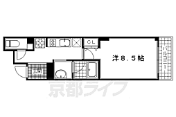 CULTI京都伏見 1Kの間取図画像