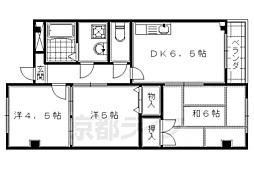 アネックス鳥羽 3DKの間取図画像