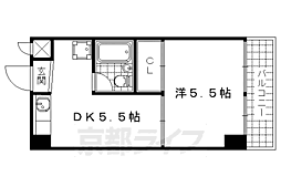 ツーエイトフォービル 1DKの間取図画像