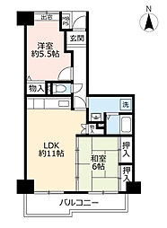 UR都市機構白鳥パークハイツ日比野東3号棟 5LDKの間取図画像