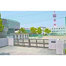 中学校「沢上中学校まで1500ｍ」