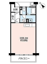 UR都市機構白鳥パークハイツ日比野東3号棟 1LDKの間取図画像