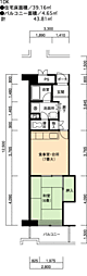 UR都市機構白鳥パークハイツ神宮西 1DKの間取図画像