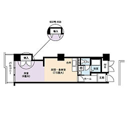 UR都市機構アーバニア千代田 1LDKの間取図画像