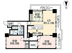 UR都市機構アーバニア千代田 3LDKの間取図画像