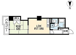 UR都市機構アーバニア千代田 1LDKの間取図画像