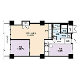 UR都市機構アーバニア千代田 2LDKの間取図画像