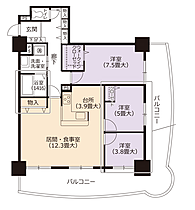 URサンクレア池下  ｜ 愛知県名古屋市千種区覚王山通8丁目（賃貸マンション3LDK・17階・81.99㎡） その2