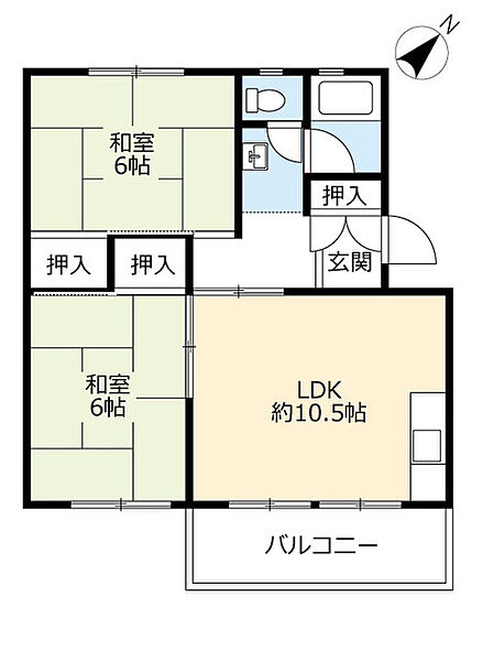 UR藤山台 ｜愛知県春日井市藤山台4丁目(賃貸マンション2LDK・2階・51.48㎡)の写真 その2