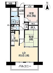 コンフォール城山7号棟 3LDKの間取図画像