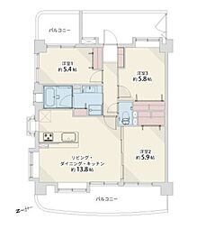 間取図画像 3LDK