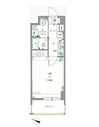 グランフォーレ六本松 1Kの間取図画像