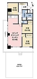 チサンマンション小笹 3LDKの間取図画像