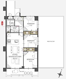サンライフ霧ヶ丘 3LDKの間取図画像
