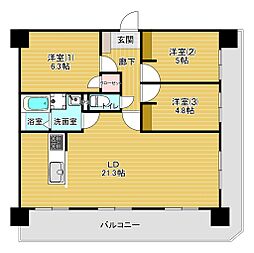 三愛シティライフ吉塚 3LDKの間取図画像