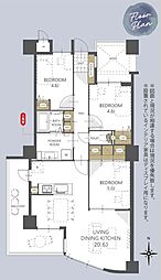 イマージュアークヒルズ黒崎西 3LDKの間取図画像