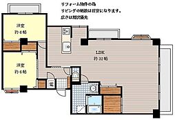 ロイヤルマンション小笹 2LDKの間取図画像