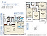 間取り：LDK広々21帖、2階に洋室が4部屋あるオールフローリングの4LDK！家事がはかどる水回り集中設計♪