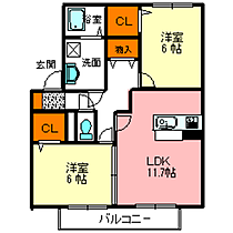 エスペランサ A203 ｜ 大阪府河内長野市市町（賃貸アパート2LDK・1階・61.82㎡） その2