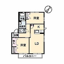 シャーメゾン洛陽　B棟 101 ｜ 山口県宇部市中村３丁目9-16（賃貸アパート2LDK・1階・57.81㎡） その2