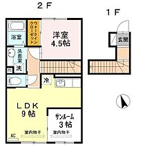 ボヌール 203 ｜ 山口県宇部市琴崎町2-25（賃貸アパート1LDK・2階・46.12㎡） その2