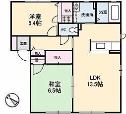 シャーメゾンコンファーレB 2LDKの間取図画像