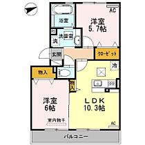 サニーホームズ　B棟 103 ｜ 山口県宇部市中村３丁目6-36（賃貸アパート2LDK・1階・52.54㎡） その2