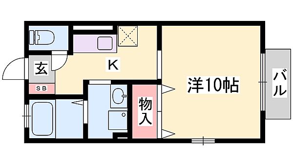 兵庫県西脇市和田町(賃貸アパート1R・1階・26.42㎡)の写真 その2