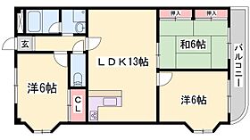 兵庫県姫路市飾磨区中島３丁目（賃貸マンション3LDK・3階・65.88㎡） その2