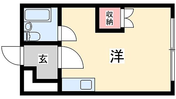 兵庫県姫路市伊伝居(賃貸マンション1R・3階・22.00㎡)の写真 その2