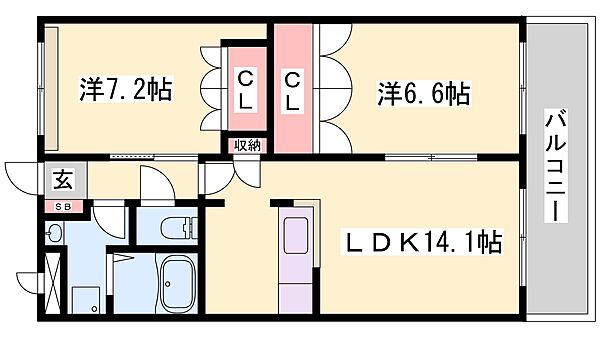 兵庫県小野市大島町(賃貸アパート2LDK・1階・61.05㎡)の写真 その2