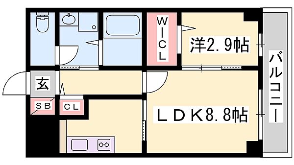 兵庫県姫路市神子岡前２丁目(賃貸アパート1LDK・2階・34.00㎡)の写真 その2
