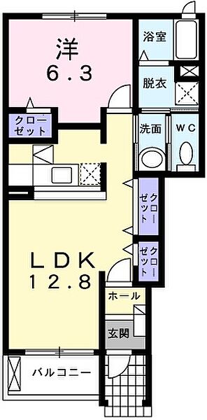 ソフィアヒルズ 103｜兵庫県三木市平田(賃貸アパート1LDK・1階・46.49㎡)の写真 その2