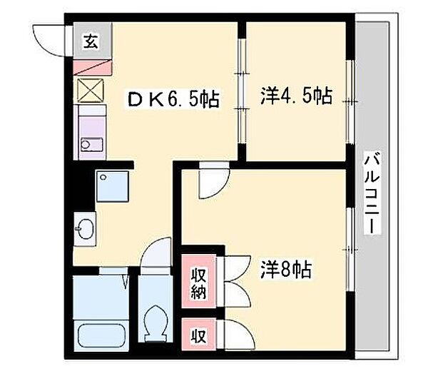 兵庫県加古川市野口町水足(賃貸アパート2DK・2階・45.72㎡)の写真 その1