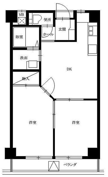 兵庫県姫路市飾磨区三宅３丁目(賃貸マンション2DK・3階・48.08㎡)の写真 その2