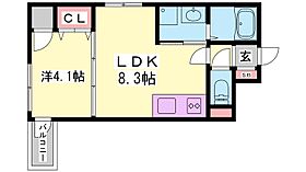 兵庫県姫路市国府寺町（賃貸アパート1LDK・3階・30.14㎡） その2