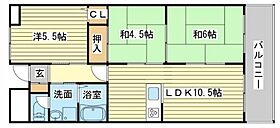 兵庫県姫路市飾磨区下野田２丁目（賃貸マンション3LDK・3階・58.56㎡） その2