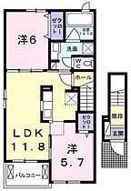 兵庫県三木市福井３丁目（賃貸アパート2LDK・2階・56.68㎡） その2